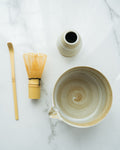 Ceramic Matcha Tea Set with Bamboo Whisk, Scoop & Whisk Holder